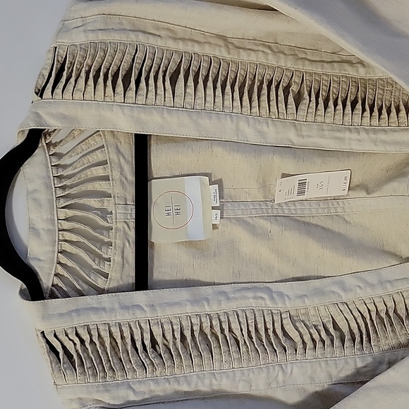 *HP 2/10/24 * Anthropologie Hei Hei Cropped Jacket - Beige - XS/S -NWT - Picture 11 of 16